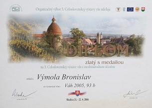 Zlatý diplom - Celoslovenaská výstava vín